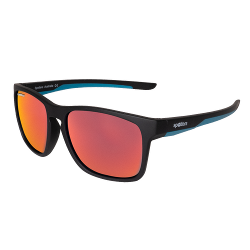 Spotters Kids Dingo DINGOMRED Matte Black & Blue / Red Mirror Polarised Lenses