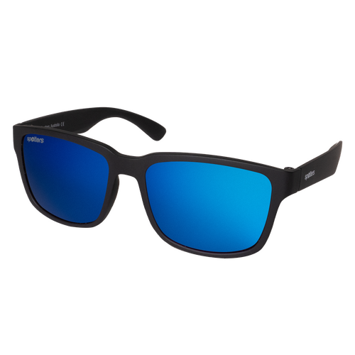 Spotters Kids Kanga KANGAMBLUE Matte Black / Blue Mirror Polarised Lenses