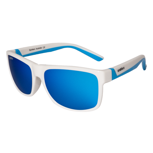 Spotters Kids Wallaby WALLABYWBLUE Gloss White & Blue / Blue Mirror Polarised Lenses