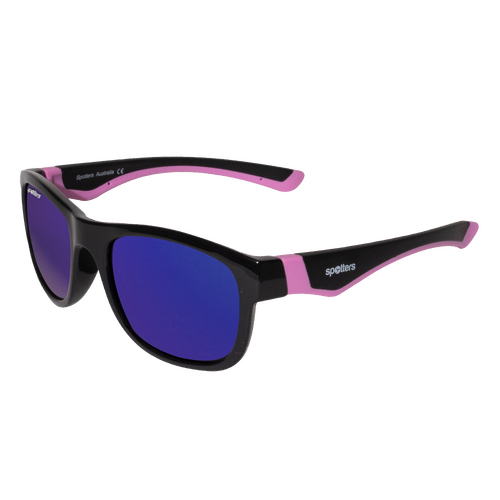 Spotters Kids Emu EMUMPURPLE Matte Black & Pink / Purple Mirror Polarised Lenses