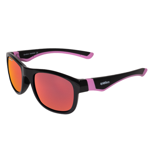 Spotters Kids Emu EMUMRED Matte Black & Pink / Red Mirror Polarised Lenses