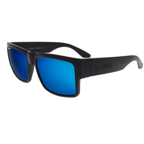 Spotters Striker Matte Black / Ice Blue Mirror Polarised Lenses