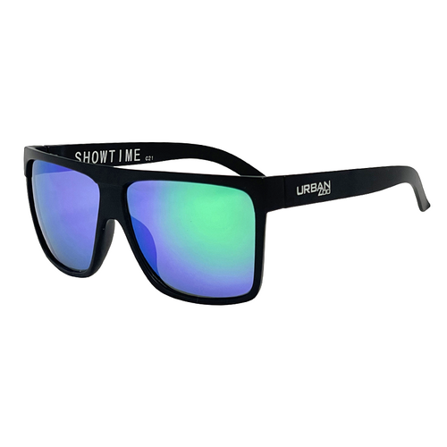 Urban Zoo Showtime C21 Matte Black / Green Revo Lenses