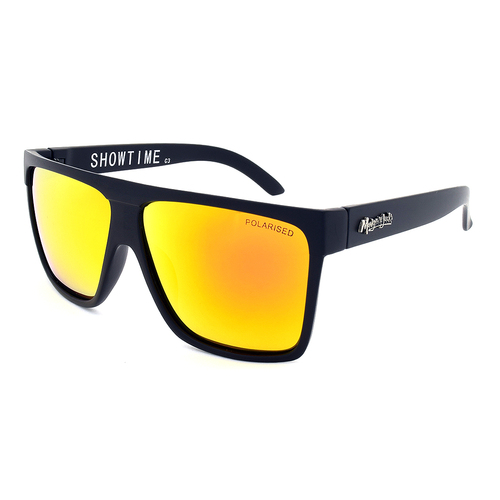 Mangrove Jacks Showtime C3 Matte Black / Red Revo Polarised Lenses