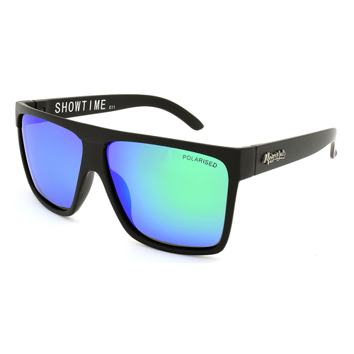 Mangrove Jacks Showtime C11 Matte Black / Green Revo Polarised Lenses