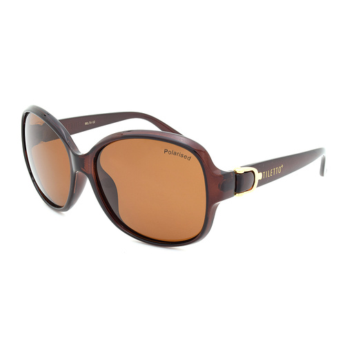 Stiletto Delta C2 Crystal Dark Brown / Brown Polarised Lenses