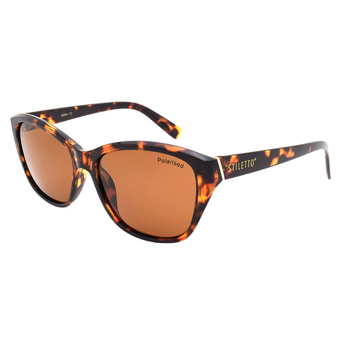 Stiletto Coral C2 Dark Tortoise / Brown Polarised Lenses