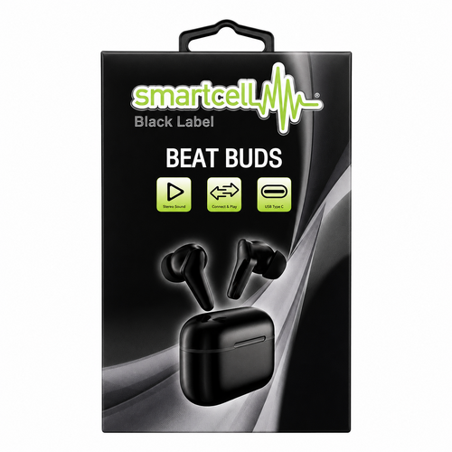 Smartcell Black Beat Buds TWS Earbuds
