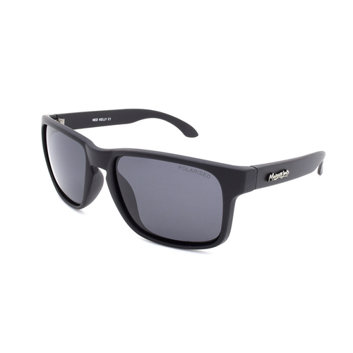 Mangrove Jacks Ned Kelly C1 Matte Black / Smoke Polarised Lenses