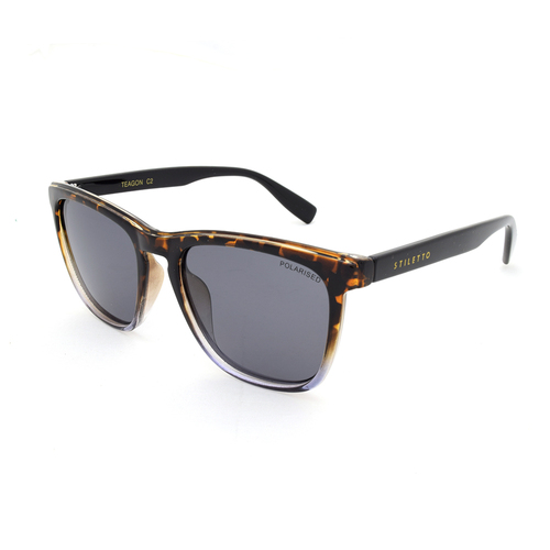 Stiletto Teagon C2 Gradient Tortoise & Black / Smoke Polarised Lenses