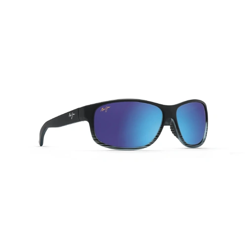 Maui Jim Kaiwi Channel Custom MM840-012 Grey Black Stripe / Blue Hawaii Polarised Lenses