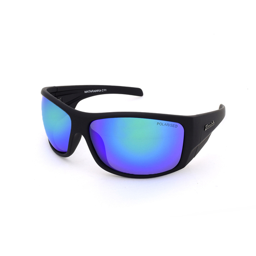 Zenith Mataranka C11 Matte Black / Green Revo Polarised Lenses