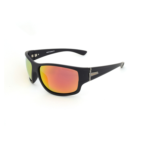 Mangrove Jacks North Bank C3 Matte Black / Red Revo Polarised Lenses