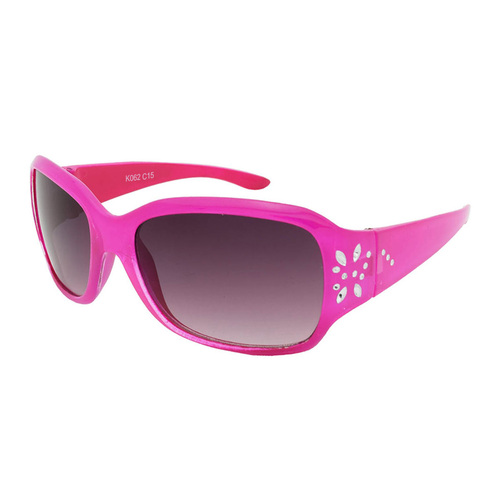 Kidz K062 C14 Crystal Rose Pink w Silver Butterfly / Smoke Lenses