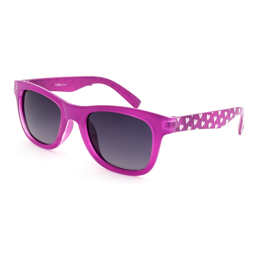 Kidz K068 C11 Crystal Purple w Love Hearts / Smoke Gradient Lenses