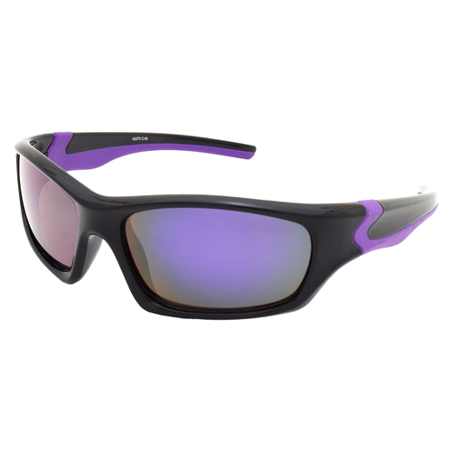 Kidz K070 C16 Matte Black w Purple Rubber / Purple Revo Lenses