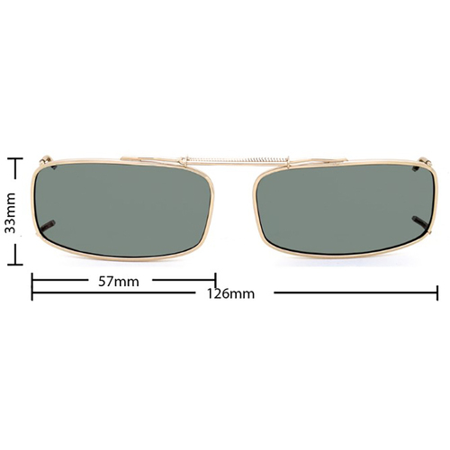 Stalkers Clip On Size 4 Light Gold Frame / G15 Polarised Lenses