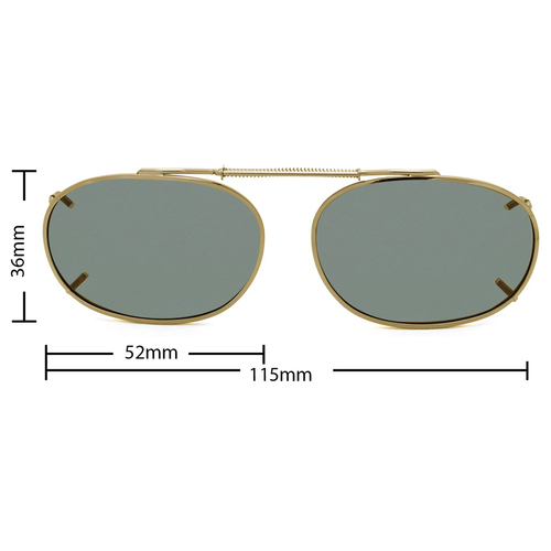 Stalkers Clip On Size 6 Light Gold / G15 Polarised Lenses