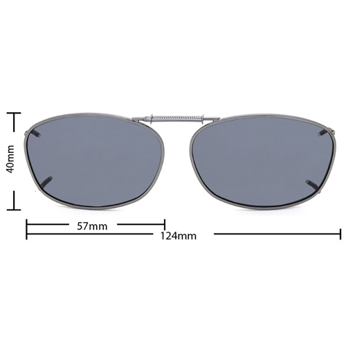 Stalkers Clip On Size 10 Dark Gunmetal Frame / Smoke Polarised Lenses