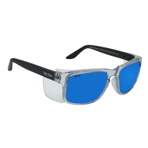 Ugly Fish Freestone Safety RSP602 CSMB Crystal Smoke / Blue Revo Polarised Lenses
