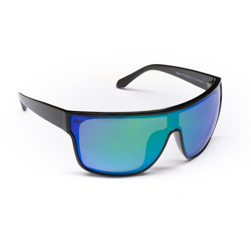 Ugly Fish Retro Series Gaze PR4905 BLGR Shiny Black / Green Revo Polarised Lenses