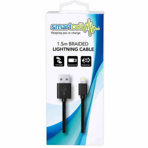 Smartcell Braided Lightning Cable | 1.5m