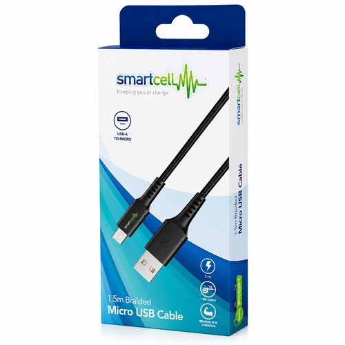 Smartcell Braided Micro USB Cable | 1.5m
