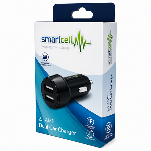 Smartcell Dual Car Charger | 2.1 Amp