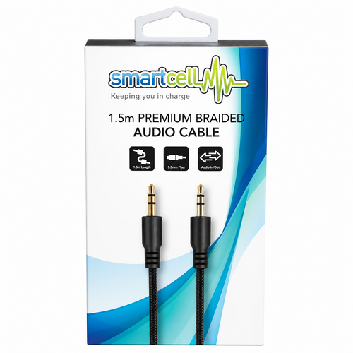 Smartcell Premium Braided Audio Cable | 1.5m