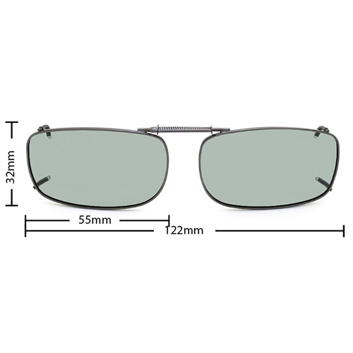 Stalkers Clip On Size 2 Dark Gunmetal Frame / G32 Photochromic Polarised Lenses