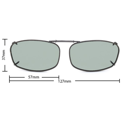 Stalkers Clip On Size 8 Dark Gunmetal Frame / G32 Photochromic Polarised Lenses