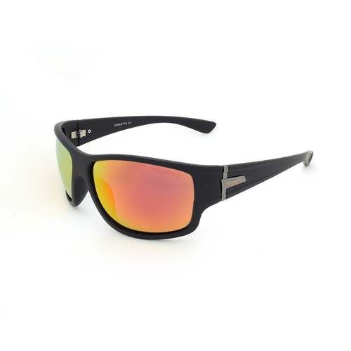 Mangrove Jacks Vendetta C3 Matte Black / Red Revo Polarised Lenses