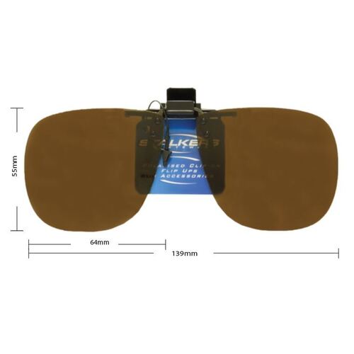 Stalkers Flip Ups F009 Brown Polarised Lenses