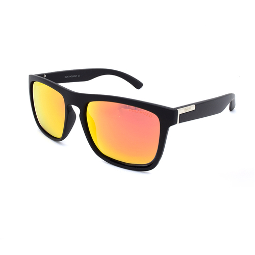 Mangrove Jacks Doc Holliday C3 Matte Black / Red Revo Polarised Lenses