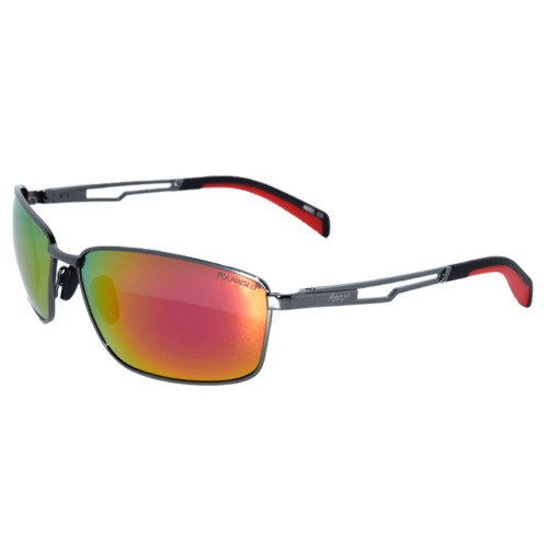 Mangrove Jacks Keel C3 Gunmetal / Red Revo Polarised Lenses