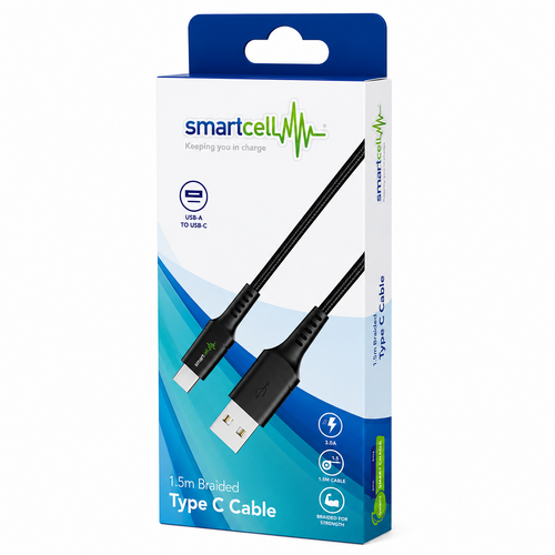 Smartcell Braided Type-C Cable | 1.5m