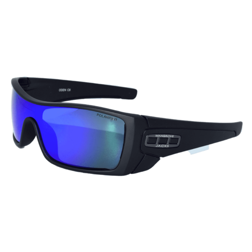 Mangrove Jacks Oden C8 Matte Black / Ice Blue Revo Polarised Lenses