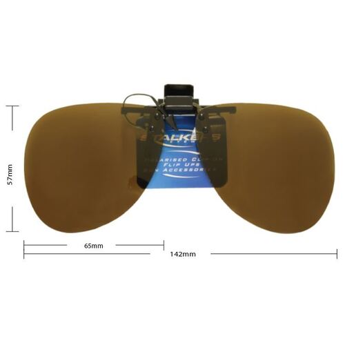 Stalkers Flip Ups Aviator Gunmetal Frame / Brown Polarised Lenses