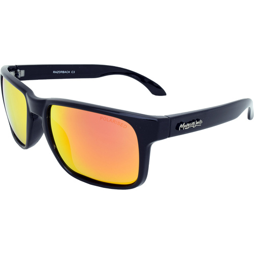 Mangrove Jacks Razorback C3 Black / Red Revo Polarised Lenses