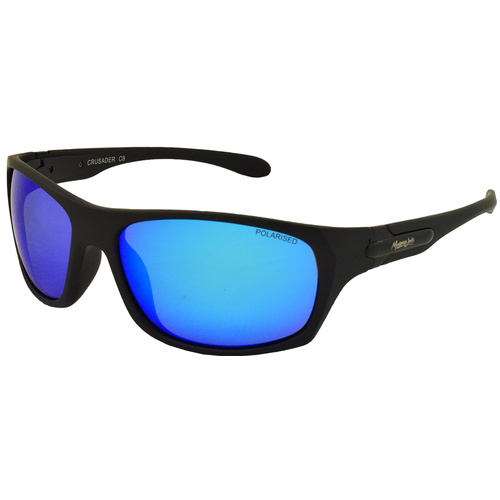 Mangrove Jacks Crusader C8 Matte Black / Ice Blue Revo Polarised Lenses