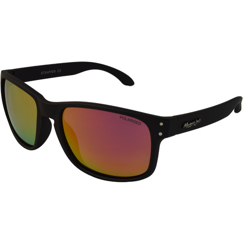 Mangrove Jacks Strapper C3 Matte Black / Black Red Revo Polarised Lenses