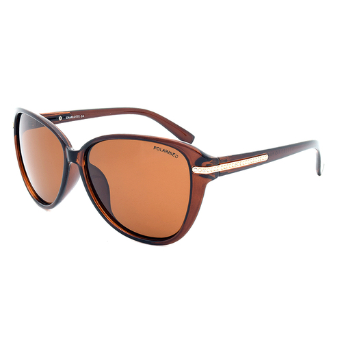 Stiletto Charlotte C4 Crystal Dark Brown / Brown Gradient Smoke Polarised Lenses