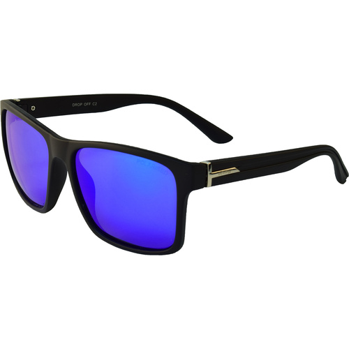 Mangrove Jacks Drop Off C2 Matte Black / Blue Revo Polarised Lenses