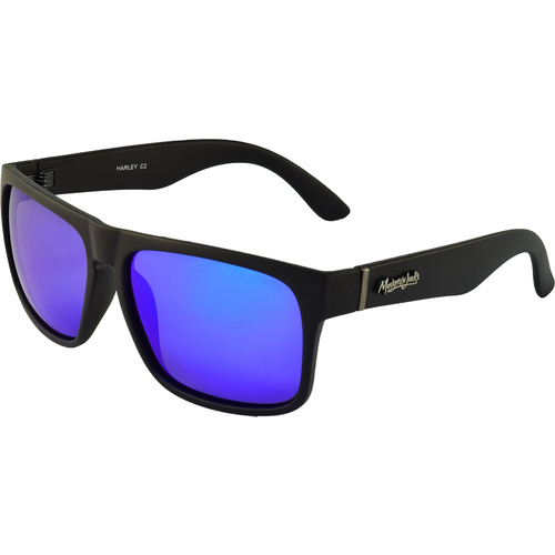 Mangrove Jacks Harley C2 Matte Black / Ice Blue Revo Polarised Lenses