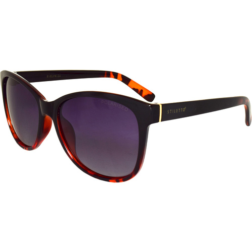 Stiletto Evelyn C4 Black Dark Demi / Smoke Gradient Polarised Lenses