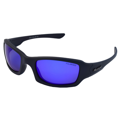 Mangrove Jacks Dog Collar C2 Matte Black / Blue Revo Polarised Lenses