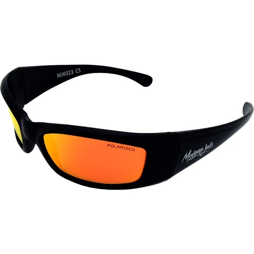 Mangrove Jacks Kids MJK023 C5 Matte Black / Red Revo Polarised Lenses