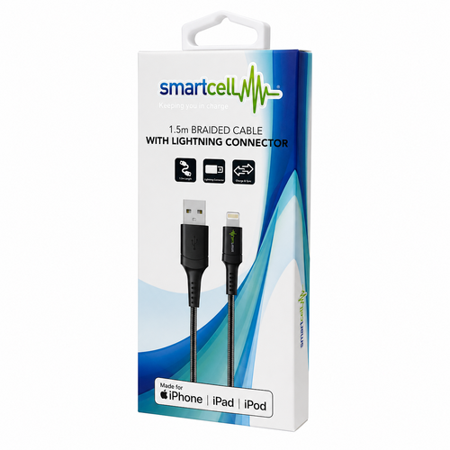 Smartcell MFI Braided Lightning Cable | 1.5m
