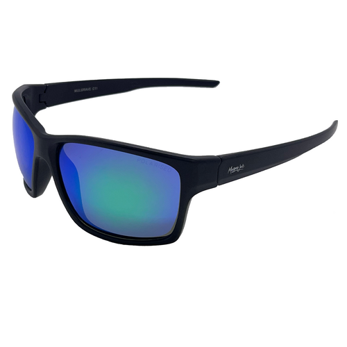 Mangrove Jacks Mulgrave C11 Matte Black / Smoke w Green Revo Polarised Lenses