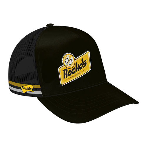 Rocko's 5 Panel Trucker Cap Rumbo Black OSFM